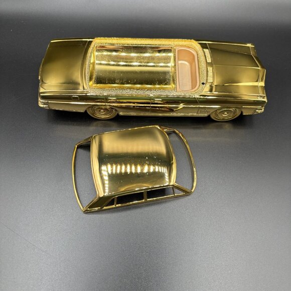 Vintage Nissan President Gold Car Cigarette Case Ashtray‎ Music Box Rare - Picture 4 of 10